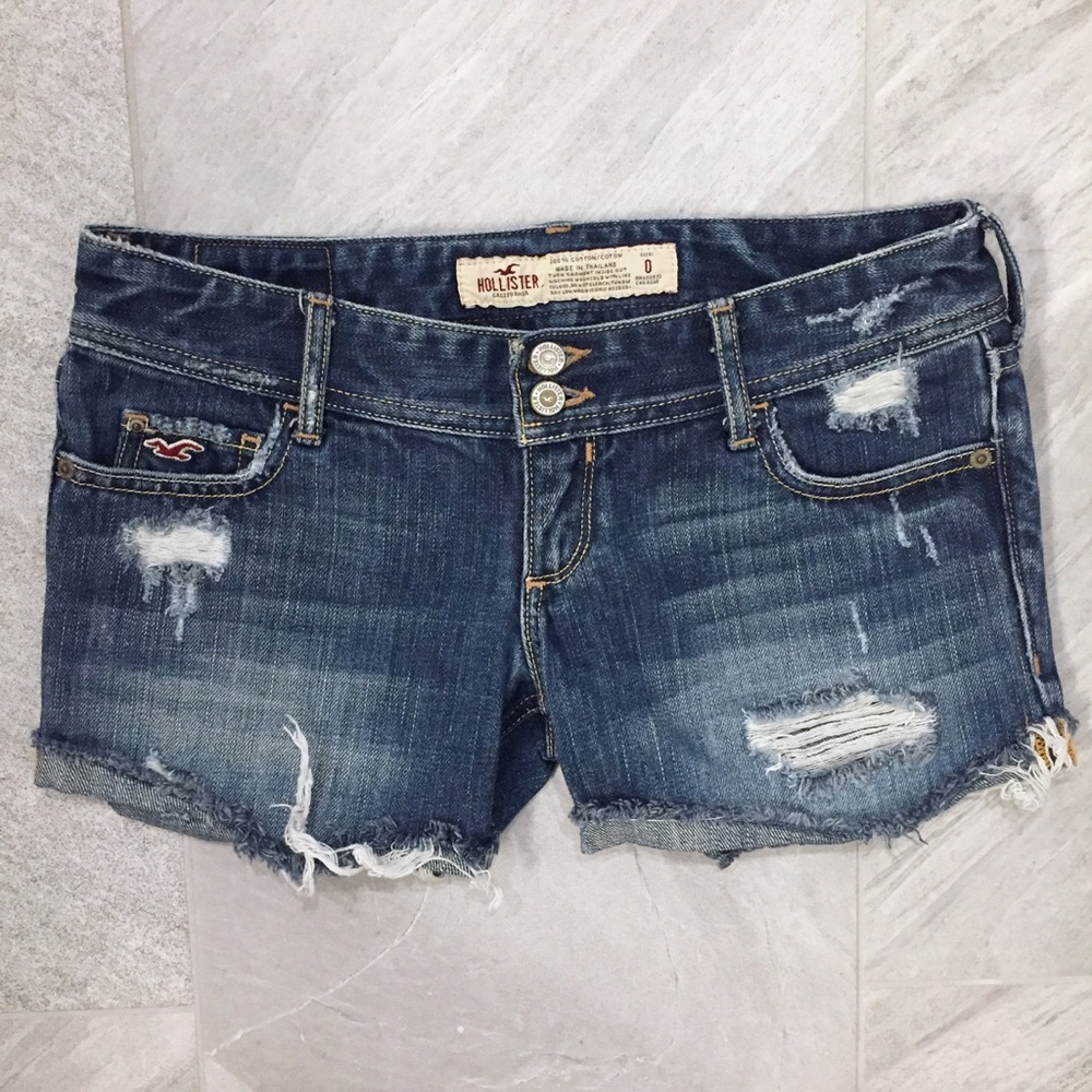 Hollister Medium Distressed Jean Shorts Size 0